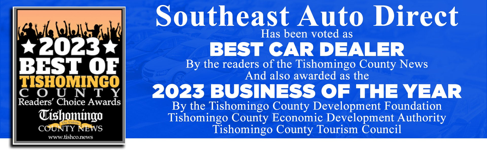 2023 Best Car Dealer Award - Tishomingo County